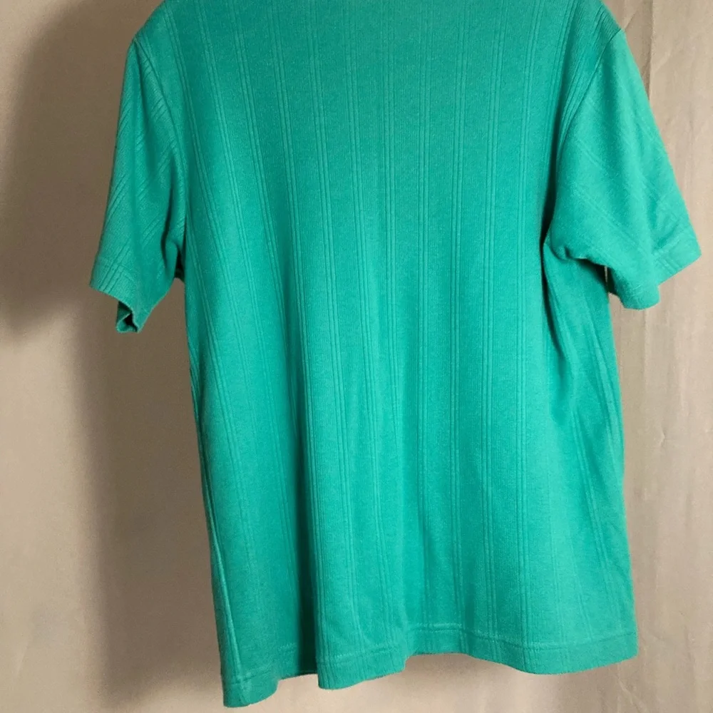Cabin creek short sleeve small green blouse